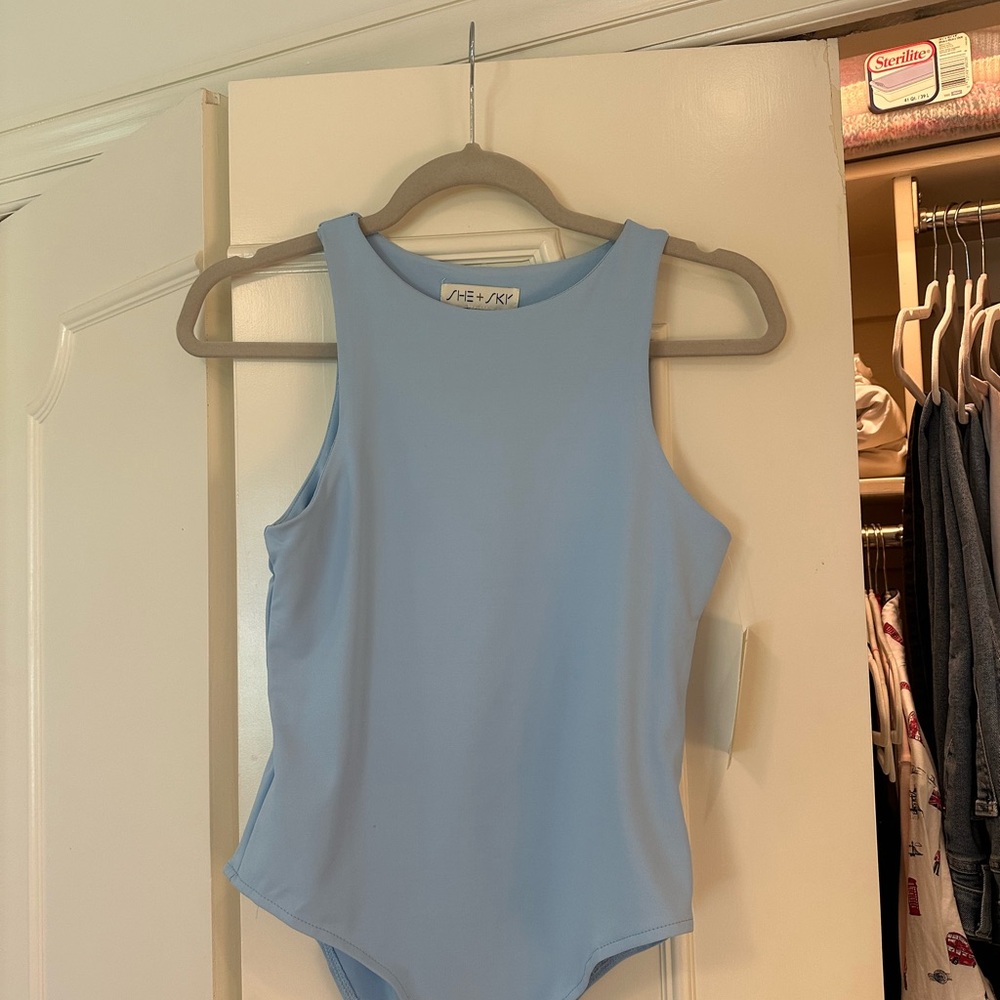 She + Sky Light Blue Bodysuit